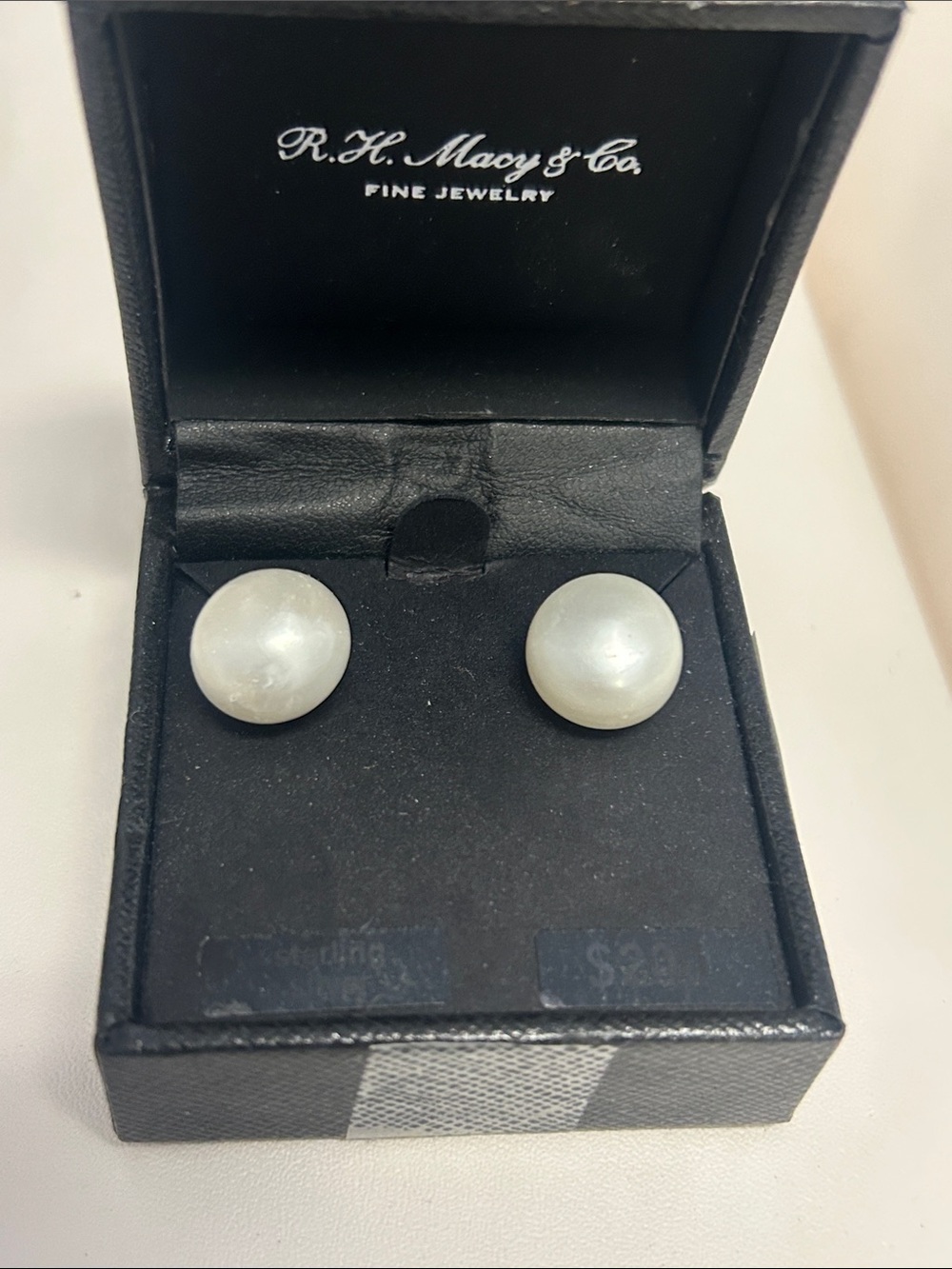 White Pearl Stud Earrings